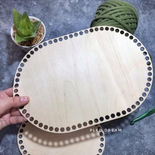 Set of 10pcs 30x20cm wood Base wooden Rectangle Crochet basket bottoms Wood Stitch