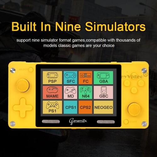Newest Retro Video Game Players Mini Joystick Console with 4 Inch HD IPS Screen Built-in 3600+ Games Support Multiplayers