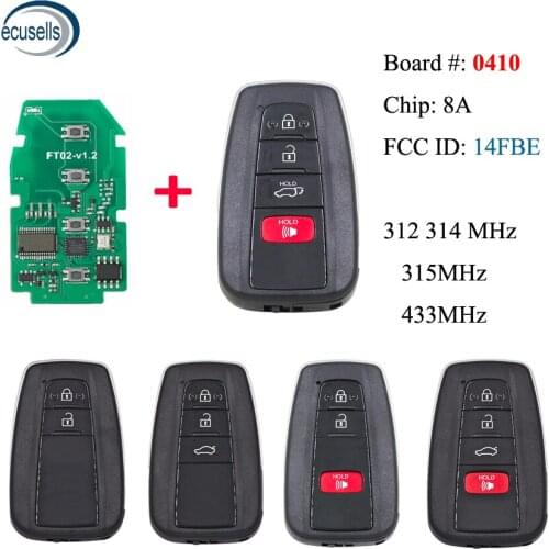 Board 0410 ASK312/314.3/433MHz Smart Remote Key 8A Chip FCC ID:14FBE Suit for Toyota 2018-2019 Avalon