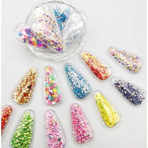 Size 30x55mm Sequins Shaker Transparent Without Clips(Making for Hairdressing Hair accessories DIY Hairpins,10Yc10435