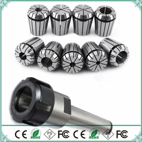 9pcs ER32 Spring Collets + 1pcs MT4 ER32,high precision spindle Mohs 4 # ISO standard tool CNC milling machine lathe
