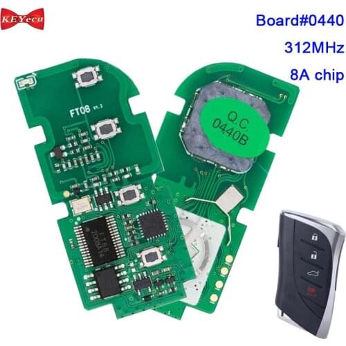 KEYECU for Lexus ES350 LC500 LC500h LS500 LS500h 2018 2019 2020 Smart Keyless Remote Key Fob Boar#0440 8A Chip Lonsdor FT08-0440