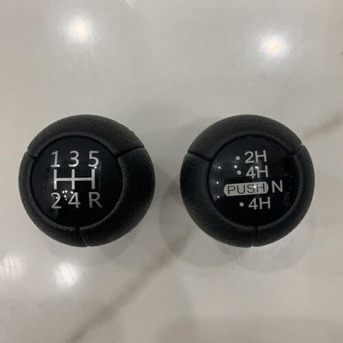 2 PCS Manual Push 5 Speed Set Car Plastic Shifter Button Level Stick Gear Shift Konb For Nissan Safari Patrol Y60 GQ 12345R