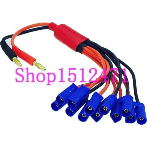 1 to 6 EC5 Male to 4mm Banana Plug charger lead cable for lipo NiMh NiCd