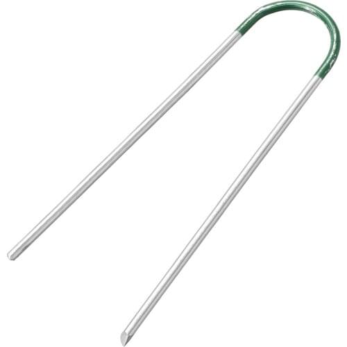 Uxcell 20pcs 3mm 4mm Dia Round U-Shaped Garden Staples Pegs Ground U Pins 100mm 150mm 200mm Length Nail Assortment Kit