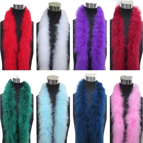 Top Quality 50g Turkey Feather Boa Super Fluffy Soft Turkey Trim Shawl/Scarf Wedding Dress Decoration feathers for Crafts