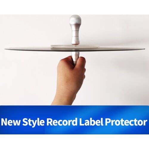 New Style LP Vinyl Record Cleaner Clamp Record Label Saver Protector Aluminum handle Waterproof Acrylic Clean Tool