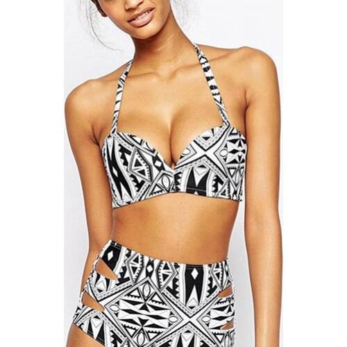 Women Sexy Bandage Bikini Set Push-Up Padded Bra Swimsuit Bathing Womens Swimsuits 2021 Sexy Swimwear Female Swimming