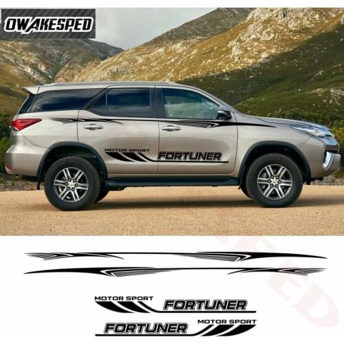 1 Set Car Whole Body Stickers For-Toyota Fortuner SUV Auto Door Side Waist Line Strieps Exterior Accessories