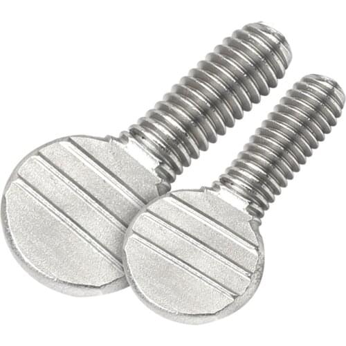10Pcs M5 M6 304 Stainless Steel Hand Thumb Screw Table Tennis Racquet Screw Wave Plate Screw Press Flat Head Bolts