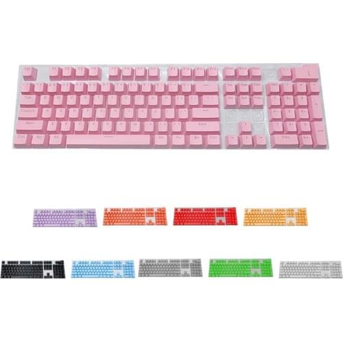 104Pcs Anti-skid Backlit ABS Keycaps Mechanical Keyboard Key Caps for PC Computer