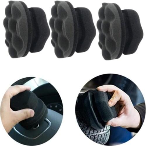 [2021] New Auto Foam Sponge Tool Car Wash Tire Cleaner Wheel Cleaner Tire Shine Car Detail Polishing And Waxing Sponge
