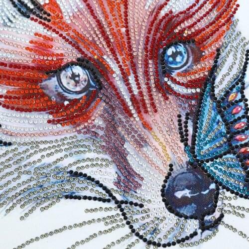 5D Diamond painting Cartoon Fox and Butterflies peacock Cross Stitch Rhinestone Embroidery Home kids Room Decor sticker Murals