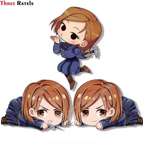 Three Ratels A970 Jujutsu Kaisen Kugisaki Car Sticker Anime Vinyl Decal Automobiles & Motorcycles Waterproof Protected