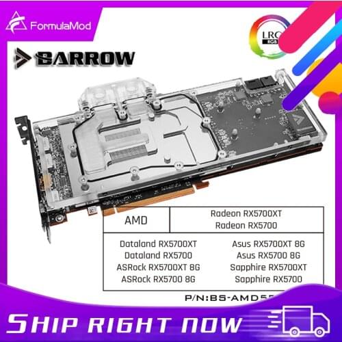 Barrow BS-AMD5700XT-PA, Full Cover Graphics Card Water Cooling Blocks,For AMD Founder Edition Radeon RX5700XT/RX5700