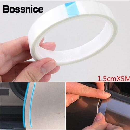 Bossnice 1.5cmx5m TPU Car Body Door Edges Paint Protective Film Anti-Scratch Wrap Sticker Auto Cars Styling Accessories Stickers