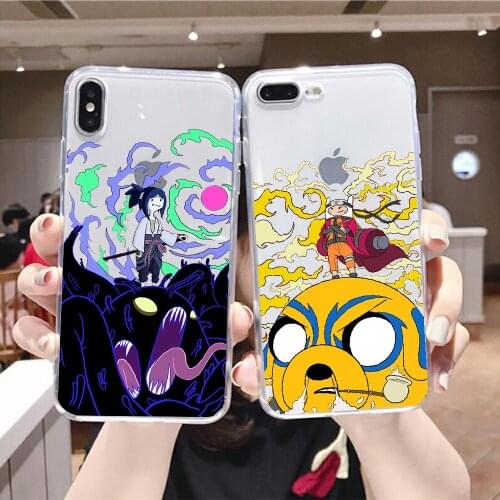 Adventure Time Cartoon cute Phone Case For iphone 5 5s se 2 6 6s 7 8 12 mini plus X XS XR 11 PRO MAX transparent trend bumper 3D