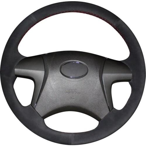 Black Suede Car Steering Wheel Cover for Toyota Highlander 2009-2014 Camry 2007-2011
