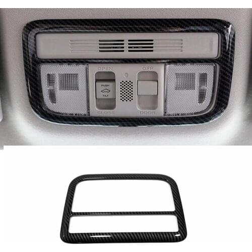For Honda Civic 10th 2016 2017 2018 2019 ABS Carbon Fiber Front Rear Reading Light Decoration Cover Trim Car Frame Sticker 2pcs