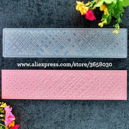 Geometric Patterns A Plastic Embossing Folder For Scrapbook DIY Album Card Tool Plastic Template 21.8x5cm 8101455