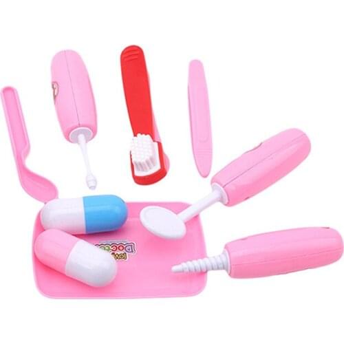 Early Education Toys Children Play House Doctor Small Dentist Simulation Brushing Denture Game Baby Medical Toy Tote Bag