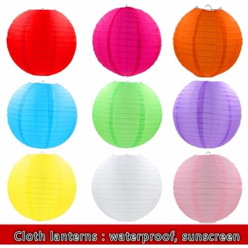 Multicolor Round Waterproof silk Cloth Lantern 20-25-30-35-40cm Wedding Event Party Decoration Holiday Supplies China Lanterns