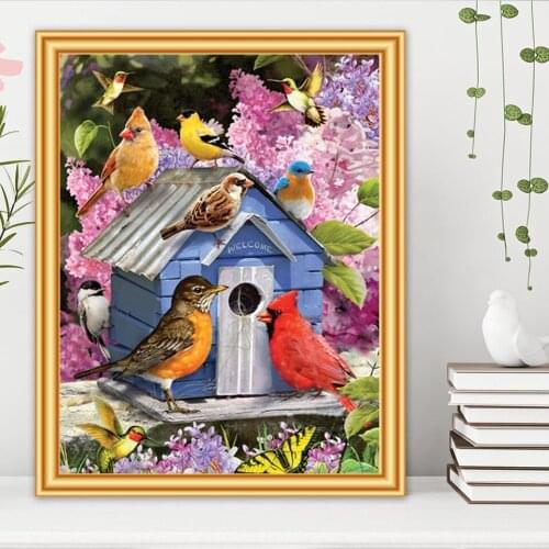 5D DIY Diamond Painting Animal Bird Kit Full Drill Square Round Embroidery Mosaic Art Picture of Rhinestones Home Decoration
