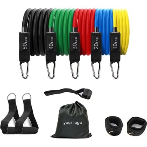 11pcs Resistance Bands Set for Men Women with Resistance Bands Foam Handles Ankle Straps Door Anchor Bag