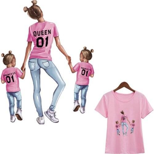 Sticker On Clothes Queen With Princess Diy Accessory Print On T-Shirt New Washable Clothes Decoration Stickers On Motorcycle