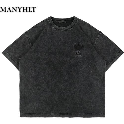 2021 Summer New Mens Clothing Embroidery Letters Short-sleeved Fashion Casual Loose Cotton Graphic T Shirts Miraculous