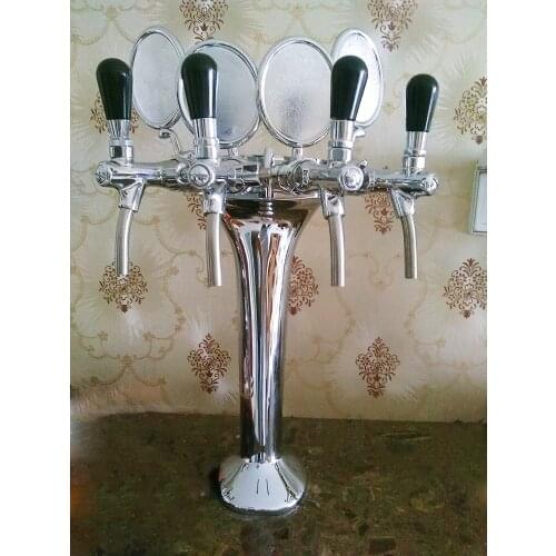 4 faucet beer tower with logo holder