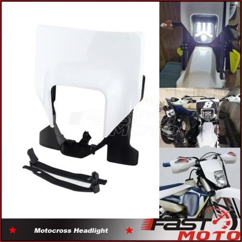 Plastic Headlight Housing for Hus FC FX TE FE TX 125 250 300 350 450 501 Motocross Headlamp Head Lamp Light Cover Fairing Mask