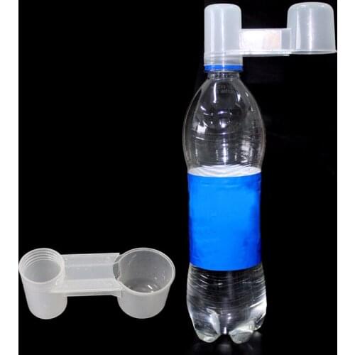 Portable Plastic Clear Water Bottle Bird Feeder Drinker Cup Bird Cage Accessories Drinking Feeding Trough Water Bowl New 1Pcs