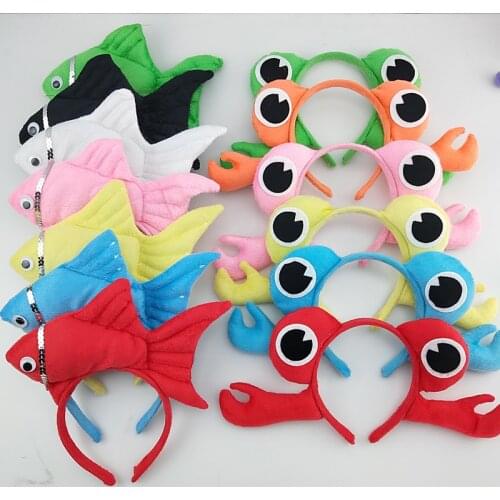 Girl Boy Adult Animal 3D Crab Fish Headband Hairband Party Animal Cosplay Women Birthday Party Gift Halloween Costume for Kids
