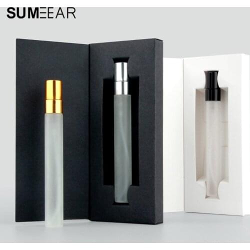 20pcs 10ml Empty Spray Bottle Frosted Glass Perfume Refillable Glass bottle Cosmetic Gift box with packaging