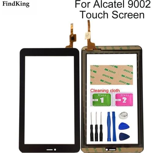 Touch Screen For ALCATEL ONE TOUCH PIXI 3 (7) 3G 9002x 9002a 9002 Tablet Touch Panel Sensor Front Glass Lens Tools 3M Glue