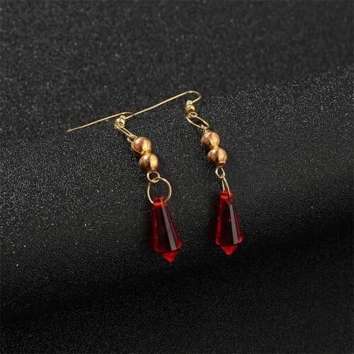New Genshin Impact Tartaglia Earrings Cartoon Figure Cosplay Genshin Childe Earring Fashion Jewelry Cosplay Accessories Gift
