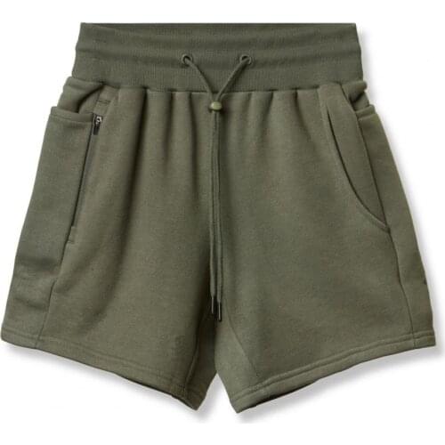 Newest Summer Casual Fitness Fashion Shorts Solid Color Multi Pockets Men Mid Rise Drawstring Zipper Loose Beach Shorts шорты