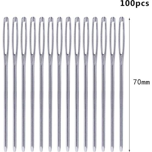 Big eye stainless steel sewing tool practical fashion 100 pieces / set of big eye needle set size blunt needle knitting cross