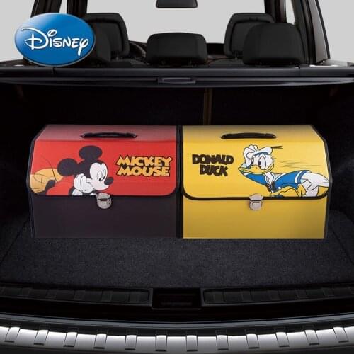 Disney Mickey Mouse Donald Duck Minnie Car Storage Folding Box Car Trunk Storage Box Car Decoration Box