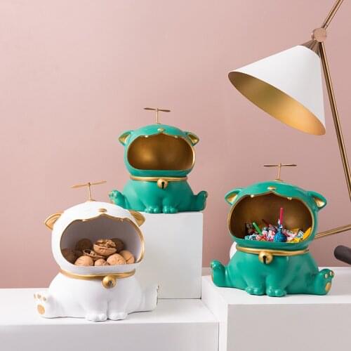 Resin Lucky Cat Statue Sculpture Modern Art Table Figurine Nordic Style Home Decor Room Decoration Ornaments