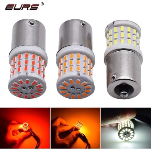EURS 10PCS Super Bright 1156 P21W LED BA15S 1157 P21/5W BAY15D LED Car Lights Reserve Lamps Auto Brake Bulb car Signal light 12V