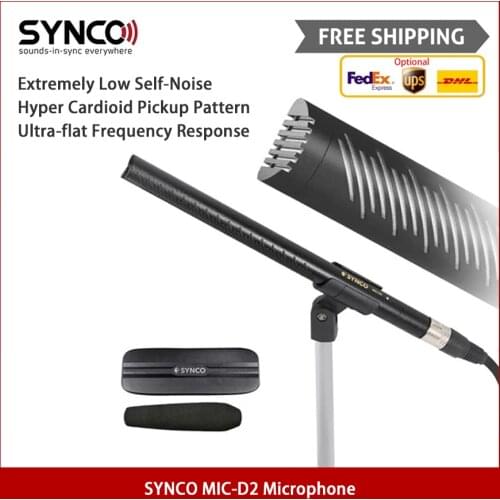 Synco Mic-D2 Hypercardioid Shotgun Microphone Mic D2 Professional Video Audio Recording For Camcorder