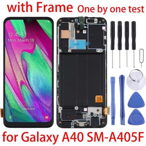 TFT Material For Galaxy A40 LCD Screen and Digitizer Full Assembly with Frame for Samsung Galaxy A40 SM-A405F