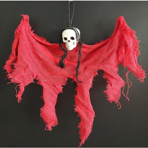 Hanging Ghost Weather Proof Decorative Props Fabric Shock Skeleton Skull Pendant Halloween Decorations Scary Spooky Ornaments