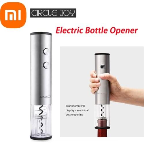 Xiaomi Red Wine Stopper/Automatic Wine Bottle Opener Electric Corkscrew/Fast Decanter Circle Joy Round Stainless Steel Mini Plu