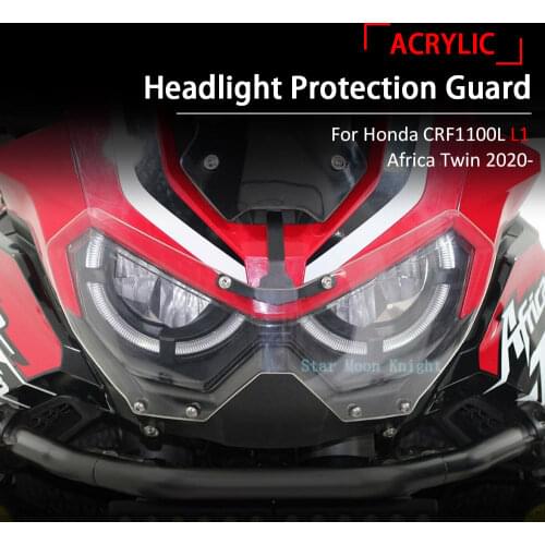 Motorcycle Accessories Headlight Guard Lens Protection Clear Front Lamp Cover For Honda CRF1100L L1 Africa Twin CRF 1100 L 2020