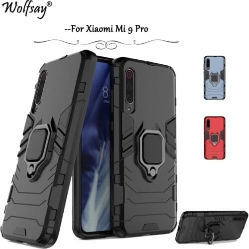 For Xiaomi Mi 9 Pro Case Armor Metal Finger Ring Holder Hard Phone Case For Xiaomi Mi 9 Pro Protective Cover For Xiaomi Mi 9 Pro