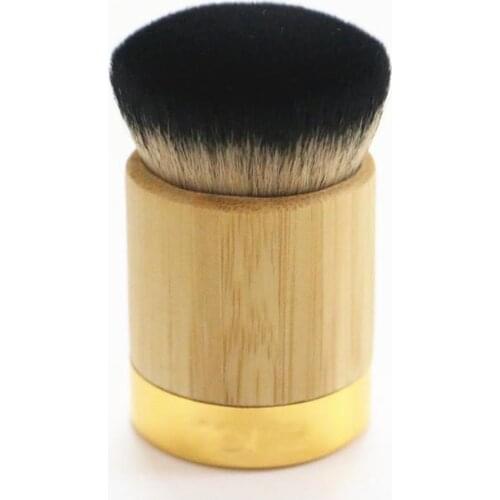1pc Bamboo Handle Portable Foundation Makeup Brush Cosmetic Powder Blush Travel Brush Tool