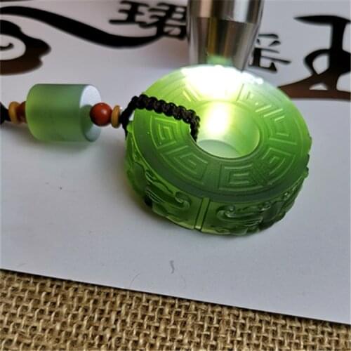 100% Genuine green jade pendant handmade Hollow carving dragon men jadeite jade necklaces pendants jade jewelry